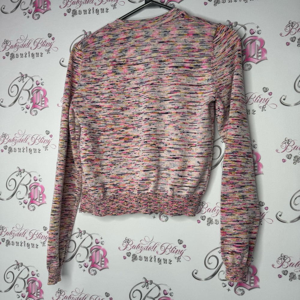 Greylin cardigan heathered rainbow 🌈 button up sweater pink soft stretchy BNWT - Picture 2 of 10